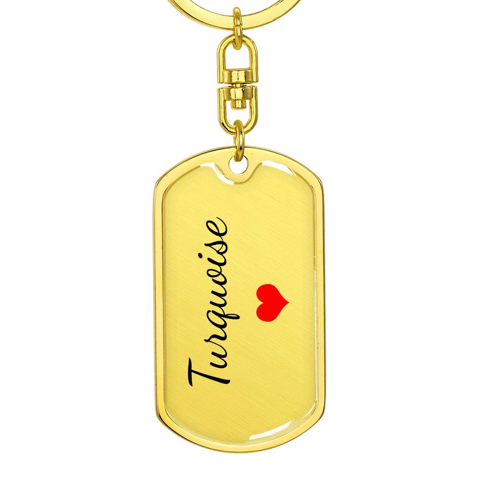 Turquoise Keychain – Name Keychain Gift