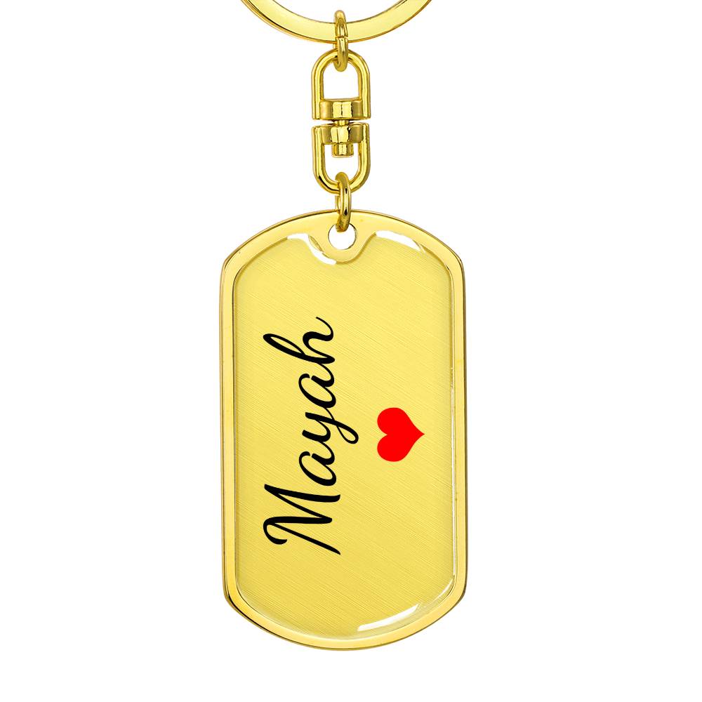Mayah Keychain – Custom Name Keychain for Women