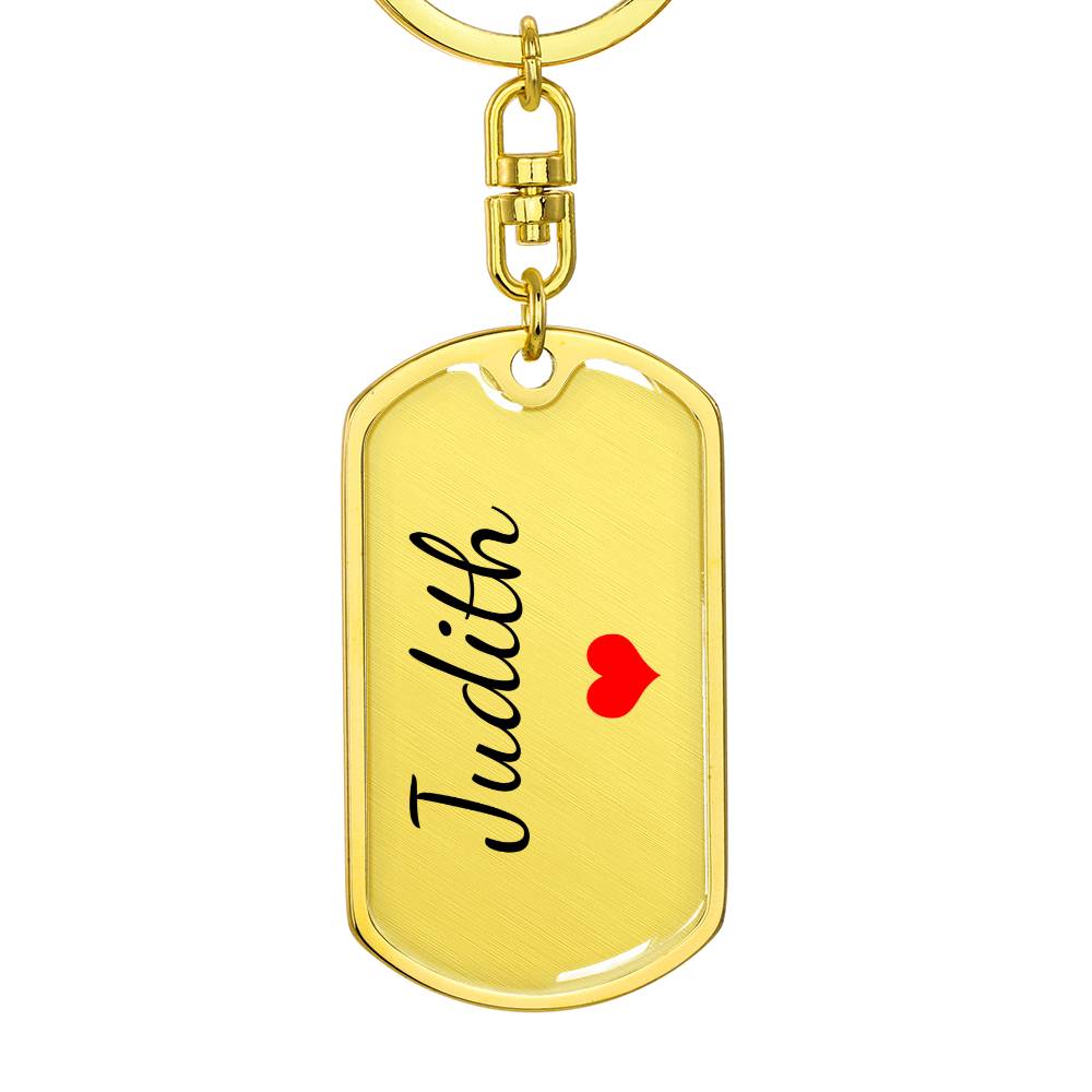 Judith Keychain – Custom Name Keychain for Women