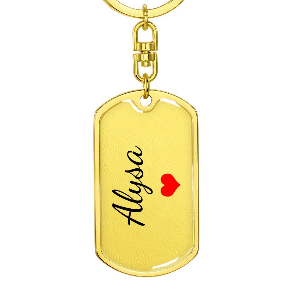 Alysa Keychain – Custom Name Keychain for Women