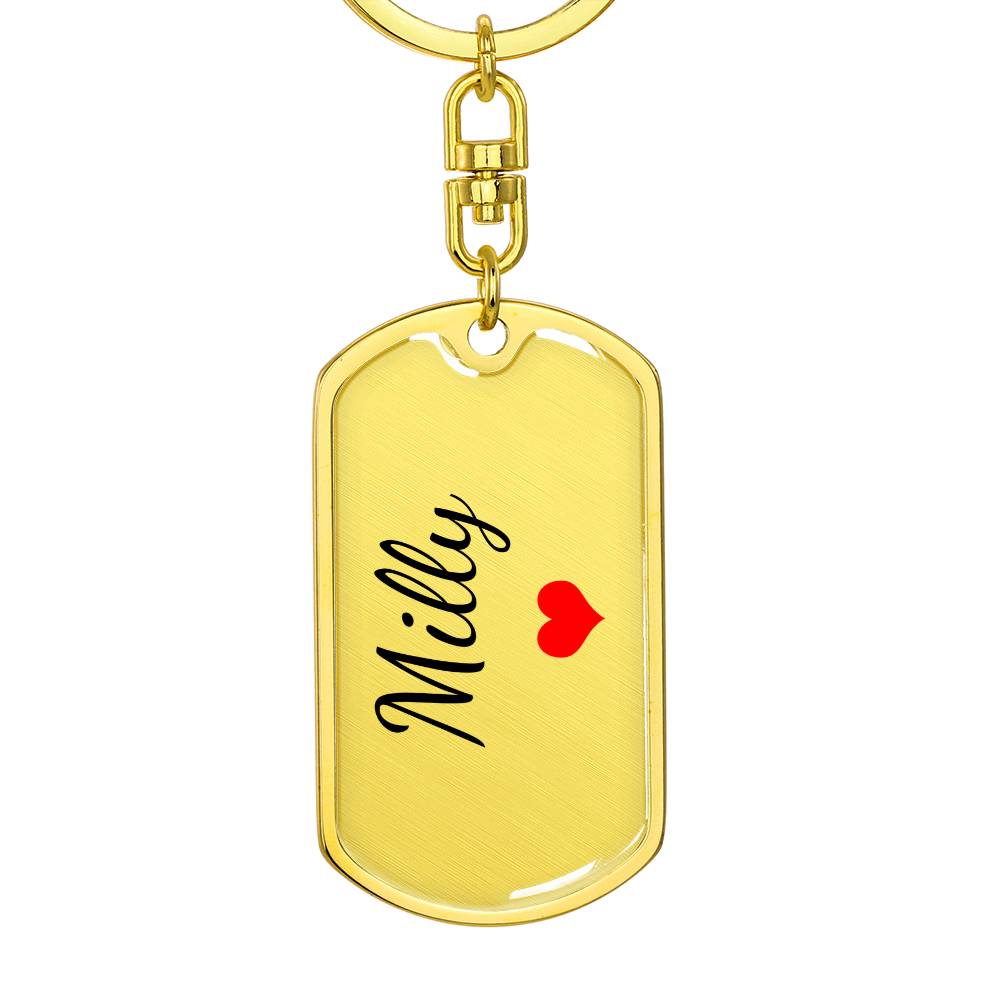 Milly Keychain – Custom Name Keychain for Women