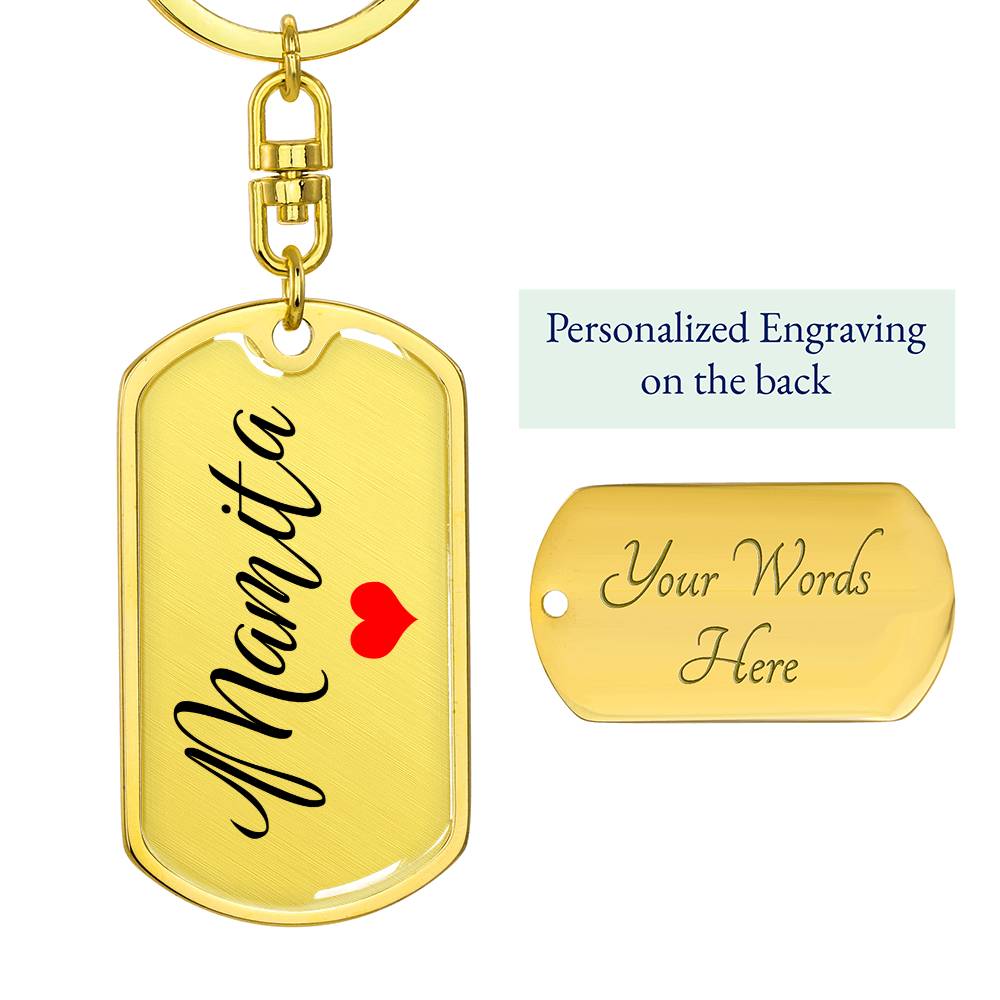 Regalo para Mamita, Llavero Personalizado Grabado, Dia de las Madres Keepsake from Hijos, Sentimental Latina Mom Gift