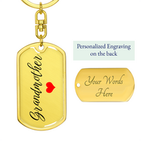 Load image into Gallery viewer, Personalized Grandmother Keychain, Grandmother Gift, Mother's Day Keepsake for Grandma from Grandkids
