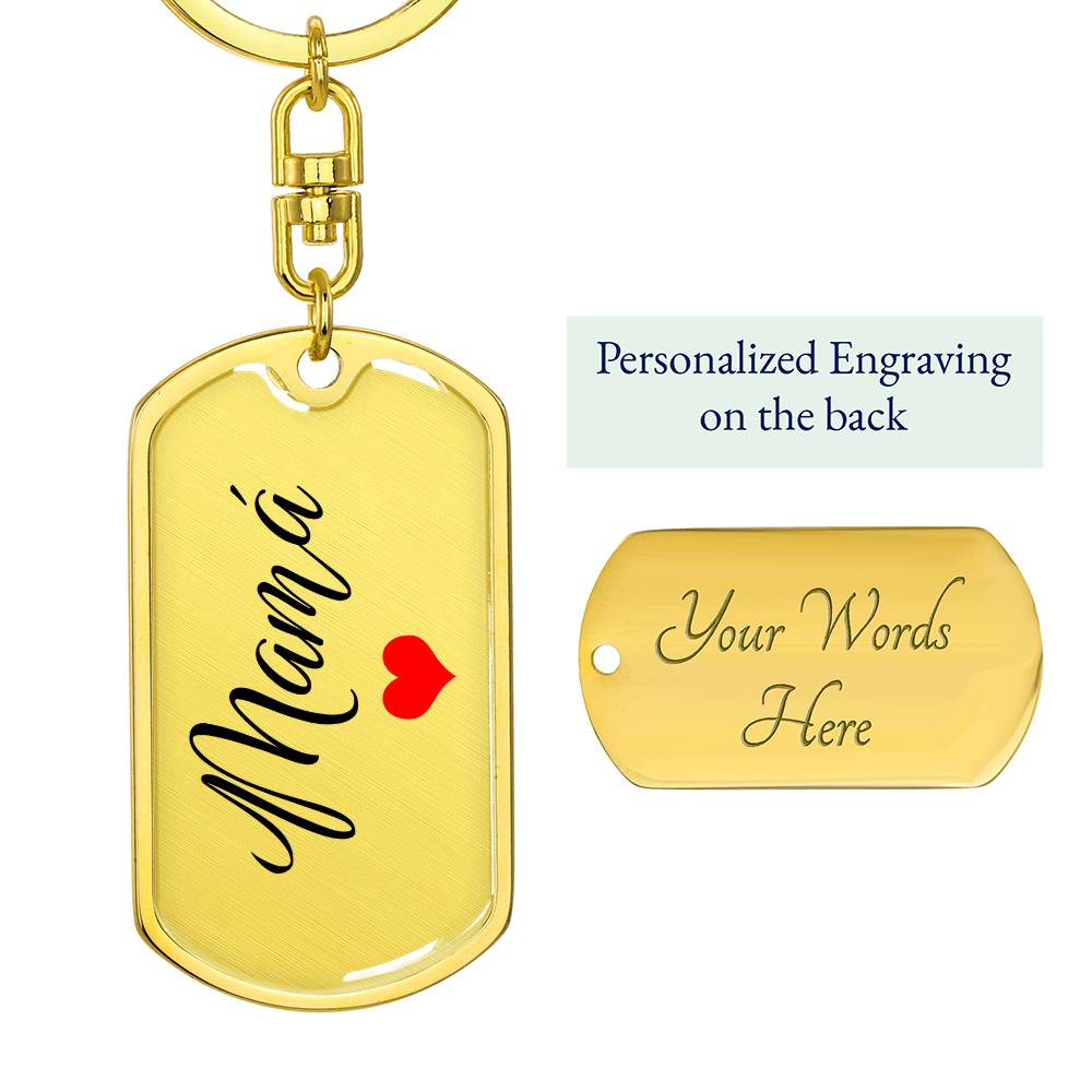 Regalo Personalizado para Mama, Llavero Grabado para Mama, Dia de las Madres Keepsake from Hijos, Personalized Mom Gift in Spanish