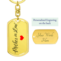 Load image into Gallery viewer, Custom Mother in Law Gift from Bride, Personalized Mother-in-Law Keychain
