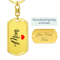 Load image into Gallery viewer, Personalized Mom Keychain, Custom Mom Gift for Mothers Day
