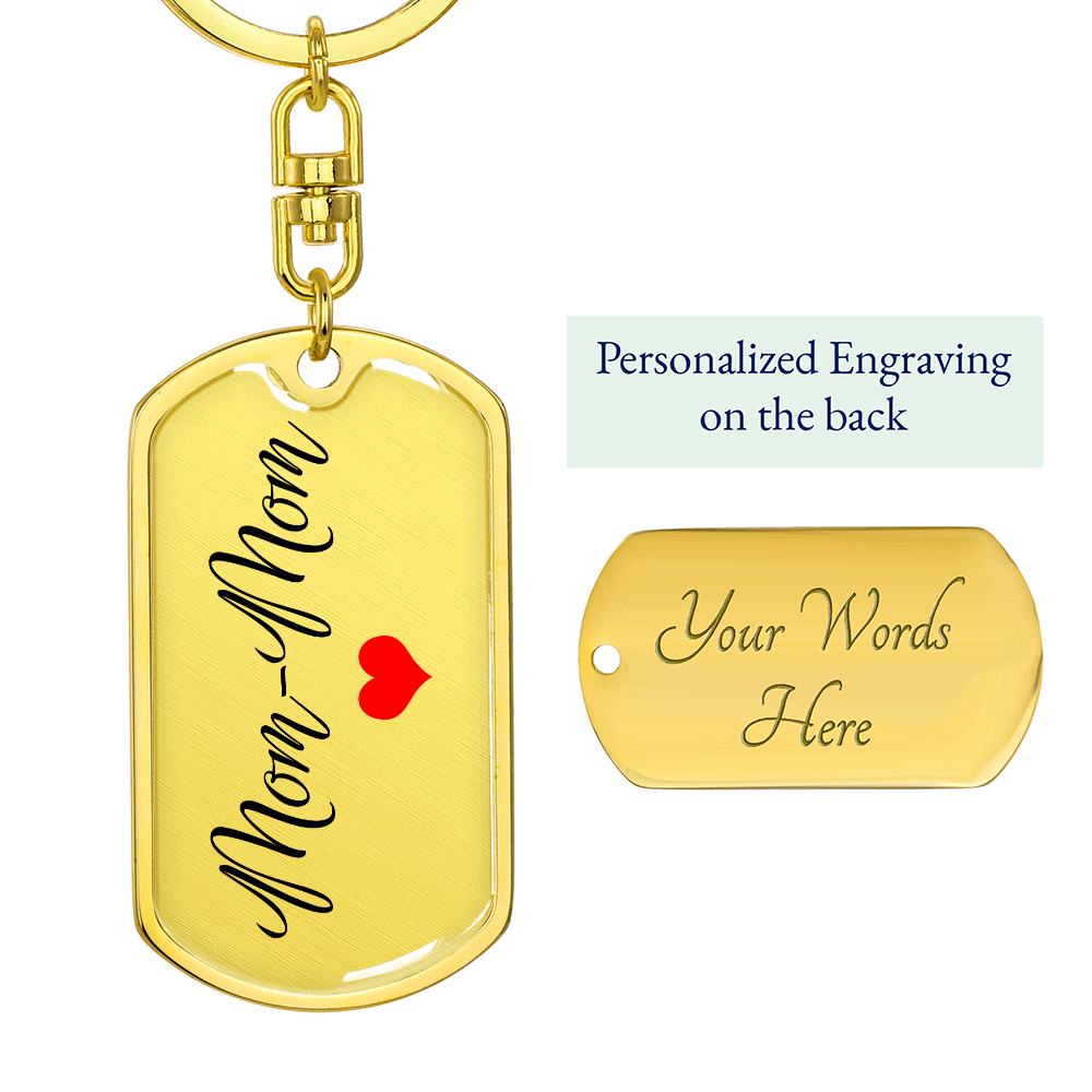 Mom-Mom Gift, Personalized Mom-Mom Keychain, Mother's Day Keepsake for Grandmother from Grandkids
