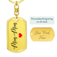 Load image into Gallery viewer, Mom-Mom Gift, Personalized Mom-Mom Keychain, Mother's Day Keepsake for Grandmother from Grandkids
