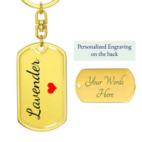 Load image into Gallery viewer, Lavender Keychain – Name Keychain Gift
