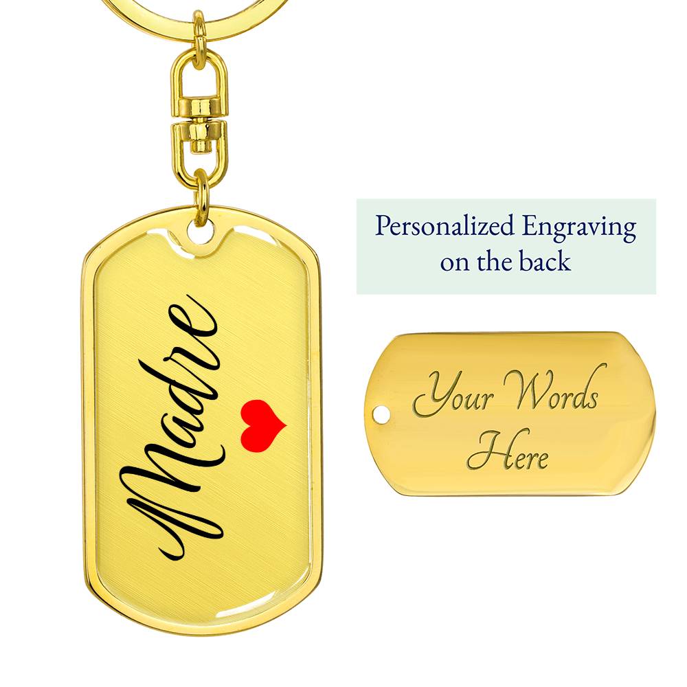 Regalo Grabado para Madre, Llavero Personalizado para Madre, Dia de las Madres Keepsake from Hijos, Spanish Mother Gift