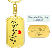 Load image into Gallery viewer, Custom Mummy Keychain, Personalized Mummy Gift for Mothering Sunday, UK Mothers Day Gifts
