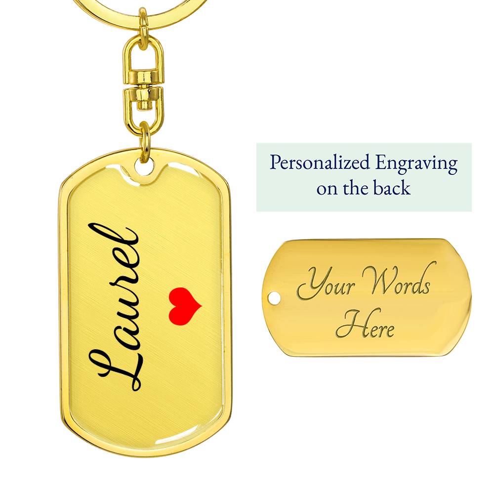 Laurel Keychain – Custom Name Keychain for Women