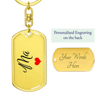 Load image into Gallery viewer, Personalized Ma Keychain, Custom Ma Gift from Daughter or Son
