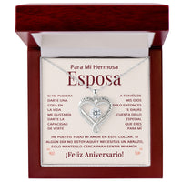 Load image into Gallery viewer, Para Mi Esposa en Nuestro Aniversario - Collar Para Mi Hermosa Esposa en Español – Colgante Corazón con Mensaje
