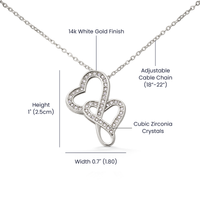 Load image into Gallery viewer, Future Wife Necklace from Fiancé, Sentimental Gift for Fiancée - To My Darling Interlocking Hearts
