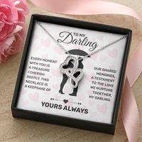 Load image into Gallery viewer, Future Wife Necklace from Fiancé, Sentimental Gift for Fiancée - To My Darling Interlocking Hearts
