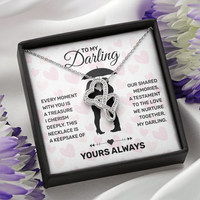Load image into Gallery viewer, Future Wife Necklace from Fiancé, Sentimental Gift for Fiancée - To My Darling Interlocking Hearts
