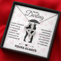 Load image into Gallery viewer, Future Wife Necklace from Fiancé, Sentimental Gift for Fiancée - To My Darling Interlocking Hearts
