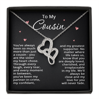 Load image into Gallery viewer, To My Cousin Necklace from Cousin Christmas Gift Cousin Birthday Cousin Mothers Day Gift for Her Women with Love Heart Pendant
