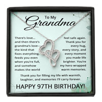 Load image into Gallery viewer, 97th Birthday Gifts for Grandma - To My Grandmother Necklace - 97 Years Old Grandma
