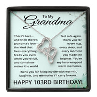 Load image into Gallery viewer, 103rd Birthday Gifts for Grandma - To My Grandmother Necklace - 103 Years Old Grandma
