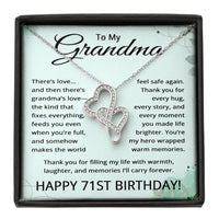 Load image into Gallery viewer, 71st Birthday Gifts for Grandma - To My Grandmother Necklace - 71 Years Old Grandma
