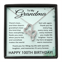 Load image into Gallery viewer, 100th Birthday Gifts for Grandma - To My Grandmother Necklace - 100 Years Old Grandma
