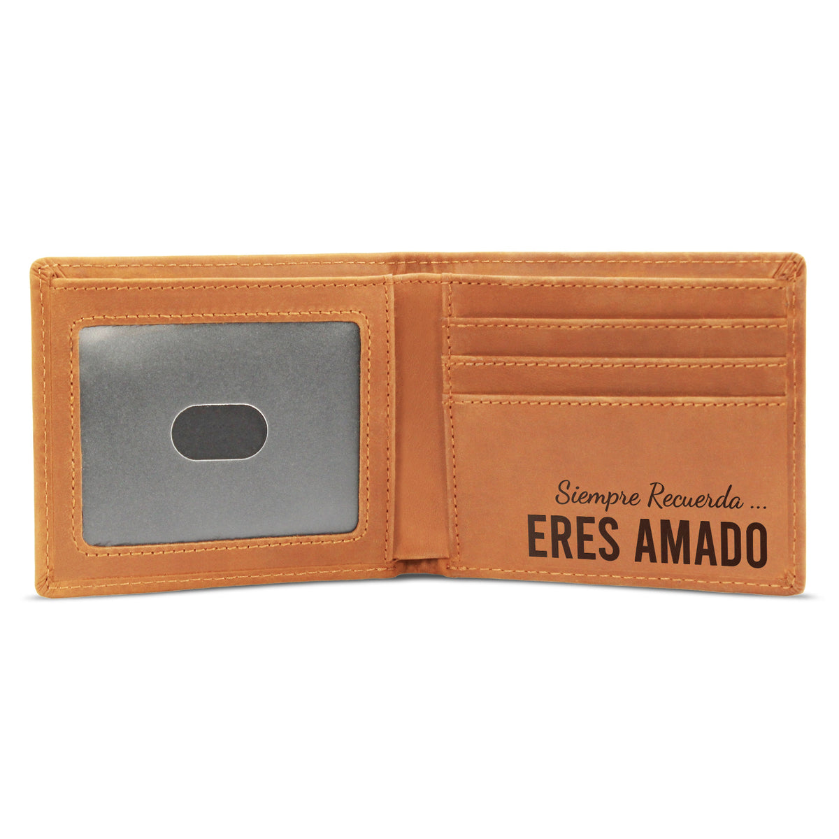 Cartera de Cuero para Él - Regalos para Esposo Novio o Hijo - Siempre Recuerda Eres Amado