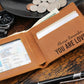 Inspirational Wallet for Men - Genuine Leather Wallet - Gift for Son or Grandson
