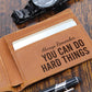 Grandson Wallet - Motivational Gift for Men - Engraved Leather Inspirational Wallet