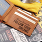 Coworker Leaving Gift for Him - New Job Gift for Men - Leather Wallet Gift for Graduate