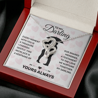 Load image into Gallery viewer, Future Wife Necklace from Fiancé, Sentimental Gift for Fiancée - To My Darling Interlocking Hearts
