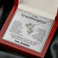 Load image into Gallery viewer, To My Granddaughter Necklace from Grandma Granddaughter Birthday Christmas Valentines Day Jewelry from Grandmother
