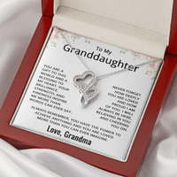 Load image into Gallery viewer, To My Granddaughter Necklace from Grandma Granddaughter Birthday Christmas Valentines Day Jewelry from Grandmother
