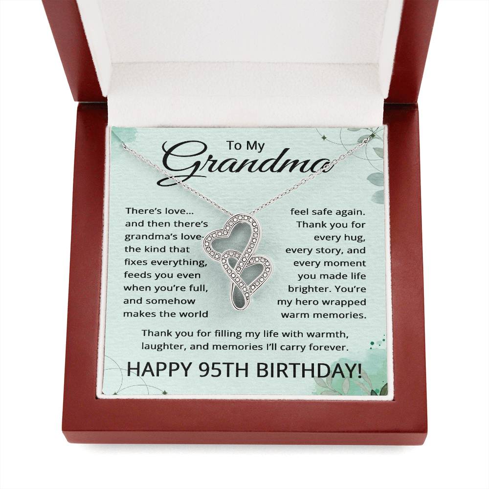95th Birthday Gifts for Grandma - To My Grandmother Necklace - 95 Years Old Grandma