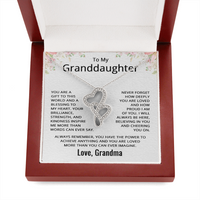 Load image into Gallery viewer, To My Granddaughter Necklace from Grandma Granddaughter Birthday Christmas Valentines Day Jewelry from Grandmother
