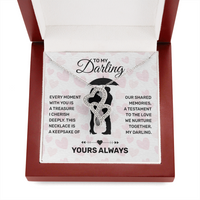Load image into Gallery viewer, Future Wife Necklace from Fiancé, Sentimental Gift for Fiancée - To My Darling Interlocking Hearts
