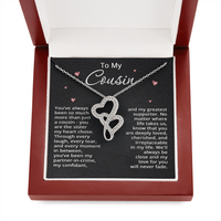 Load image into Gallery viewer, To My Cousin Necklace from Cousin Christmas Gift Cousin Birthday Cousin Mothers Day Gift for Her Women with Love Heart Pendant
