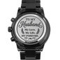 Engraved Watch for Husband, Anniversary Gift for Husband from Wife, To My Husband Watch, Romantic Gift for Him, Black Chronograph Watch