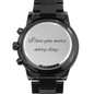 Watch for Men Boyfriend Husband Him, Black Chronograph Watch for Him, Christmas Gift for Boyfriend