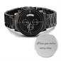 Watch for Men Boyfriend Husband Him, Black Chronograph Watch for Him, Christmas Gift for Boyfriend