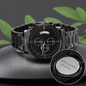Watch for Men Boyfriend Husband Him, Black Chronograph Watch for Him, Christmas Gift for Boyfriend