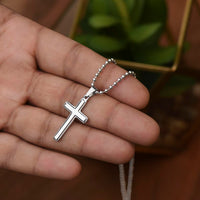 Load image into Gallery viewer, Christian Gifts for Her - Stainless Steel Cross Necklace for Women
