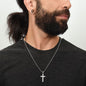 To My Pastor Cross Necklace - Pastor Appreciation Gift for Men, 1 Peter 5:2 Message Card