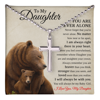 Load image into Gallery viewer, To My Daughter Cross Necklace, Birthday Gifts for Daughter from Mom and Dad
