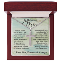 Load image into Gallery viewer, To My Loving Mom Necklace, Christian Cross Pendant Necklace for Mom
