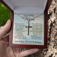Load image into Gallery viewer, To My Loving Mom Necklace, Christian Cross Pendant Necklace for Mom
