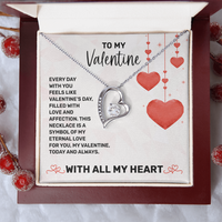 Load image into Gallery viewer, Valentine's Day Necklace for Her, Eternal Love Heart Pendant with To My Valentine Card
