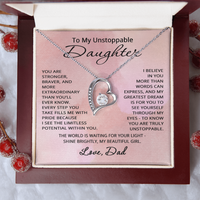 Load image into Gallery viewer, To My Unstoppable Daughter Necklace from Dad - Christmas Gifts for Daughter from Father
