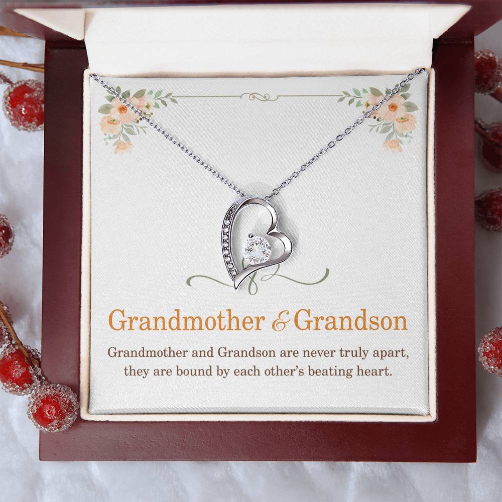 Grandma Christmas Gift from Grandson Grandmother Grandson Necklace Grandmother and Grandson are Never Truly Apart Grandma Birthday Gift
